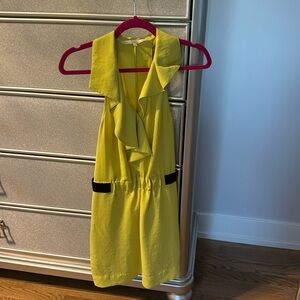 Rachel Roy neon green silk mini dress